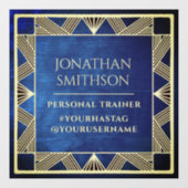 Maßgeschneiderter moderner Blue Masculine Gym Pers Fensteraufkleber (Blatt)