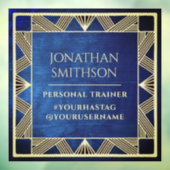 Maßgeschneiderter moderner Blue Masculine Gym Pers Fensteraufkleber (Blatt 3)