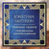 Maßgeschneiderter moderner Blue Masculine Gym Pers Fensteraufkleber (Blatt 2)