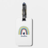 Maßgeschneiderter, moderner Bohaparnelenbogen Gepäckanhänger (Rückseite vertikal)