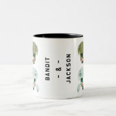Maßgeschneiderter moderner Dapper Labrador Hund Zweifarbige Tasse (Mittel)