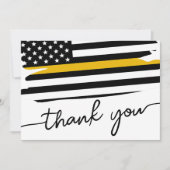 Maßgeschneiderter, moderner Dispatcher-Gold-Line-F Dankeskarte (Vorderseite)