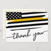 Maßgeschneiderter, moderner Dispatcher-Gold-Line-F Dankeskarte (Vorne/Hinten)