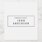 Maßgeschneiderter moderner Eleganter Berater Weinetikett (Einzelnes Label)