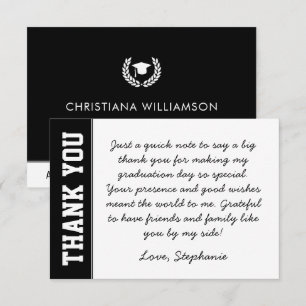 Maßgeschneiderter moderner, feiner und einfacher A Dankeskarte