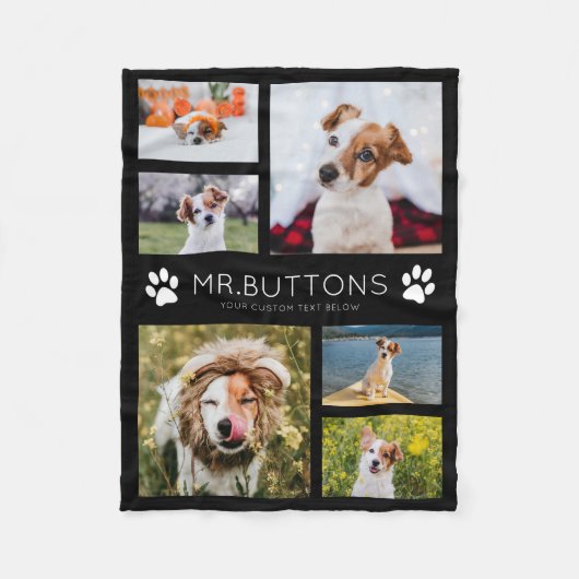 Maßgeschneiderter moderner Hausname Foto Collage D Fleecedecke (Vorderseite)