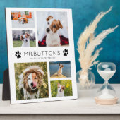 Maßgeschneiderter moderner Hausname Foto Collage D Fotoplatte (Seite)