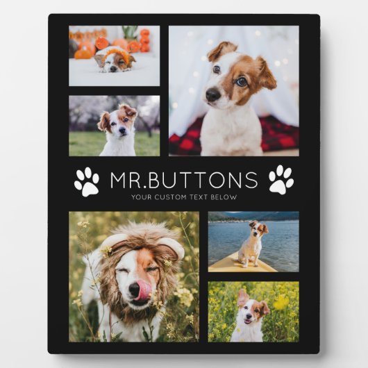 Maßgeschneiderter moderner Hausname Foto Collage D Fotoplatte (Vorderseite)