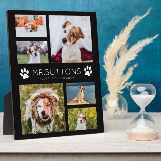 Maßgeschneiderter moderner Hausname Foto Collage D Fotoplatte (Seite)