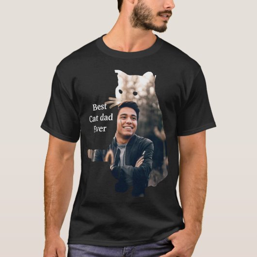 Maßgeschneiderter moderner niedlicher Cat-Fotomate T-Shirt (Vorderseite)