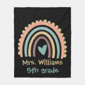 Maßgeschneiderter moderner Niedlicher Regenbogenle Fleecedecke (Vorderseite)