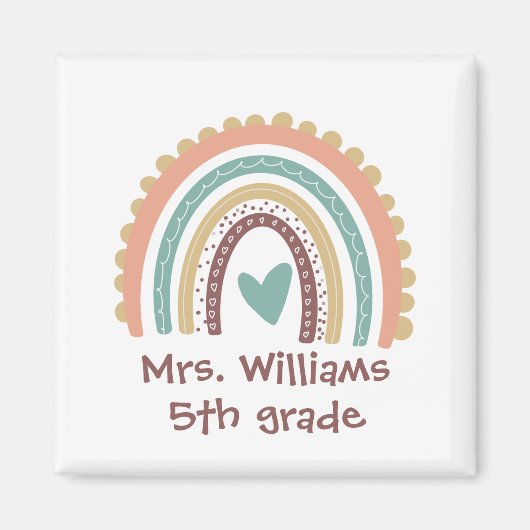 Maßgeschneiderter moderner Niedlicher Regenbogenle Magnet (Vorne)