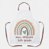 Maßgeschneiderter moderner Niedlicher Regenbogenle Schürze (Vorderseite)