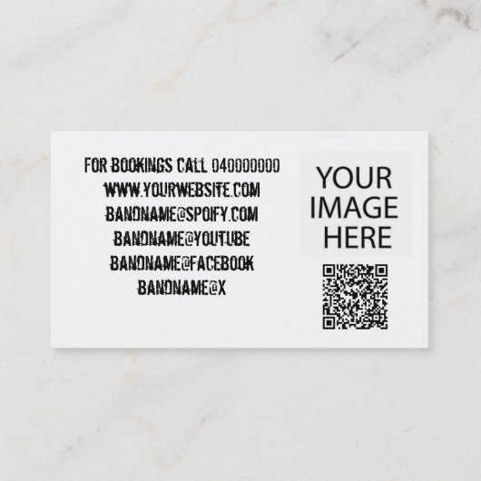 Maßgeschneiderter moderner QR-Code für Schwarz/Wei Visitenkarte (Rückseite)