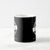 Maßgeschneiderter moderner Schwarzer Abschluss Kaffeetasse (Mittel)
