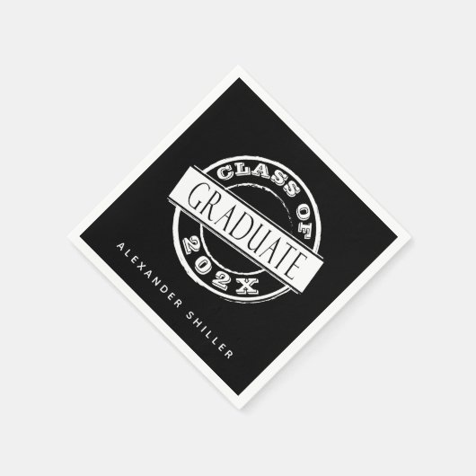 Maßgeschneiderter moderner Schwarzer Abschluss Serviette (Ecke)