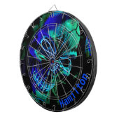 Maßgeschneiderter, moderner türkischer Aquamariner Dartscheibe (Vorderseite rechts)