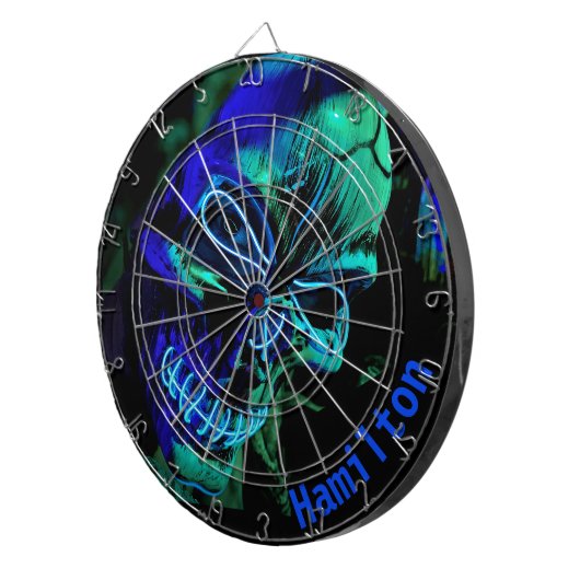 Maßgeschneiderter, moderner türkischer Aquamariner Dartscheibe (Vorderseite rechts)