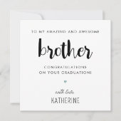 Maßgeschneiderter moderner und Niedlicher Bruder-A Karte (Vorderseite)