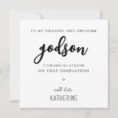 Maßgeschneiderter moderner und Niedlicher Godson A Karte (Vorderseite)