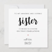 Maßgeschneiderter moderner und Niedlicher Sister-A Karte (Vorderseite)