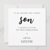 Maßgeschneiderter moderner und Niedlicher Sohn Abs Karte (Vorderseite)