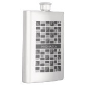 Maßgeschneiderter Monogramm-Kolben mit geometrisch Flachmann (Rechts)