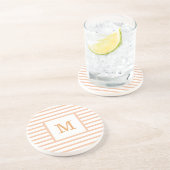 Maßgeschneiderter Monogramm Sandstein für Beige un Getränkeuntersetzer (Seite)