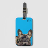 Maßgeschneiderter "Monty" Franchie-Hund Gepäckanhänger (Vorderseite Vertikal)