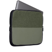 Maßgeschneiderter Moosgrün-Glitzer-Notebookschlauc Laptopschutzhülle (Vorne Rechts)