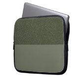 Maßgeschneiderter Moosgrün-Glitzer-Notebookschlauc Laptopschutzhülle (Vorderseite Links)
