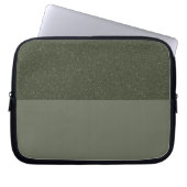 Maßgeschneiderter Moosgrün-Glitzer-Notebookschlauc Laptopschutzhülle (Vorderseite)
