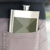 Maßgeschneiderter Moosgrüner Kolben Flachmann (Beispiel)