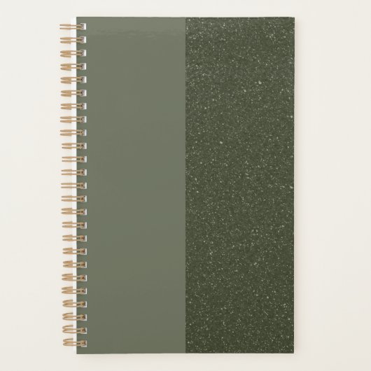 Maßgeschneiderter Moss Green Split Planner Planer (Vorderseite)