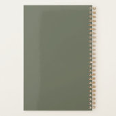 Maßgeschneiderter Moss Green Split Planner Planer (Rückseite)