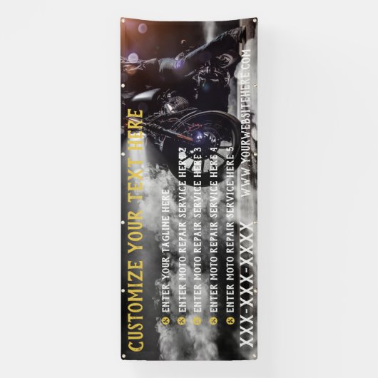 Maßgeschneiderter Motorradreparaturshop Banner (Vertikal)