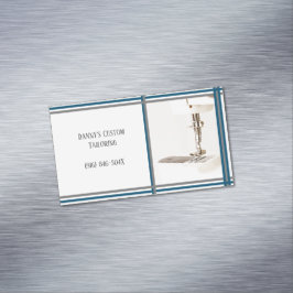 Maßgeschneiderter Nähshop und Änderungen Magnetische Visitenkarte