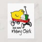 Maßgeschneiderter Name für den mobilen Notar-Chick Postkarte (Vorderseite)