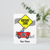 Maßgeschneiderter Name für Red Sports Car Mobile N Postkarte (Stehend Vorderseite)