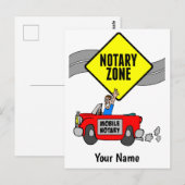 Maßgeschneiderter Name für Red Sports Car Mobile N Postkarte (Vorne/Hinten)