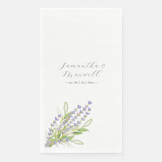 Maßgeschneiderter Napkins-Wasserfarbenlavender Serviette (Vorderseite)