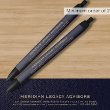 Maßgeschneiderter Navy Blue and Gold Werbe Pen