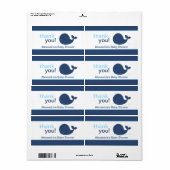 Maßgeschneiderter Navy Blue Whale Aufkleber (Vorne)