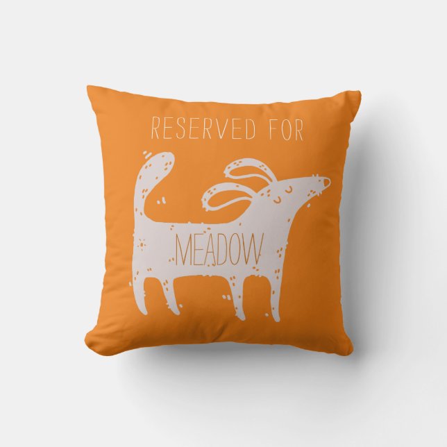 Maßgeschneiderter Niedlicher Dog Orange Kissen (Vorderseite)