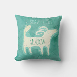 Maßgeschneiderter Niedlicher Wasserfarbhund Kissen