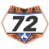 Maßgeschneiderter Nummernschild-Vinyl-Aufkleber Aufkleber (Vorderseite)