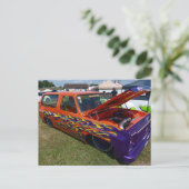 Maßgeschneiderter Orange Truck Postkarte (Stehend Vorderseite)