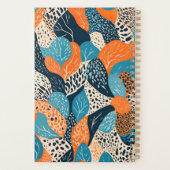 Maßgeschneiderter Orange- und Blue Cheetah Print P Planer (Rückseite)