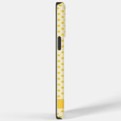 Maßgeschneiderter Pastellbuttergelber Polka-Dot Case-Mate iPhone Hülle (Rückseite / Rechts)