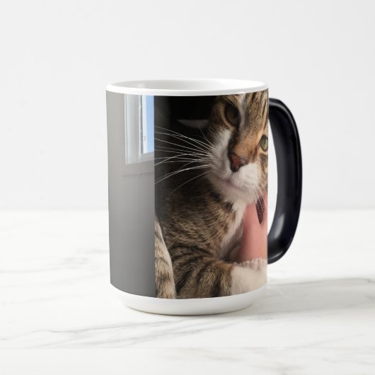 Maßgeschneiderter Personalisierter Cat Foto Collag Verwandlungstasse (VorderseiteRechts)
